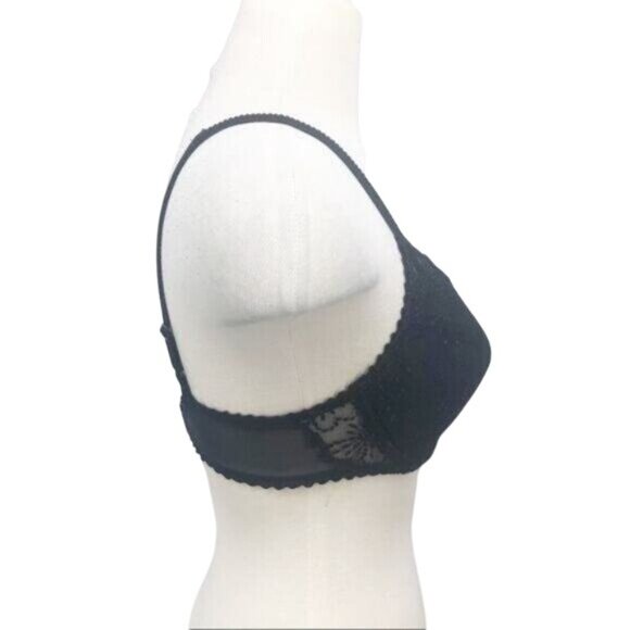 Intimissi Bra Black Lace Women's Size 34D Padded Cup Underwire Foam Cup - Picture 2 of 8